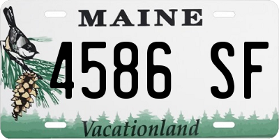 ME license plate 4586SF