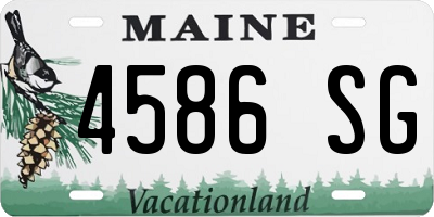 ME license plate 4586SG