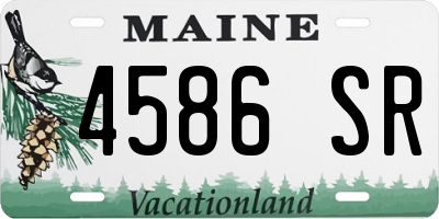 ME license plate 4586SR