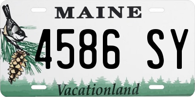ME license plate 4586SY