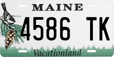 ME license plate 4586TK