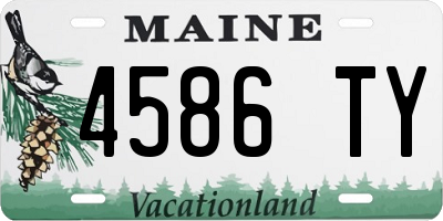 ME license plate 4586TY