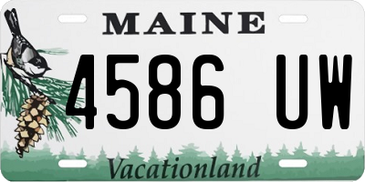 ME license plate 4586UW