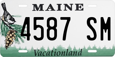 ME license plate 4587SM