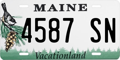 ME license plate 4587SN