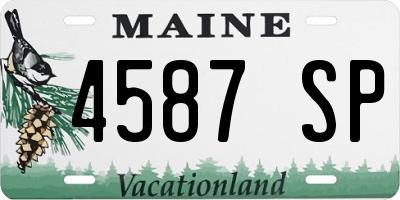 ME license plate 4587SP