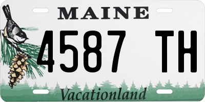 ME license plate 4587TH