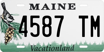 ME license plate 4587TM