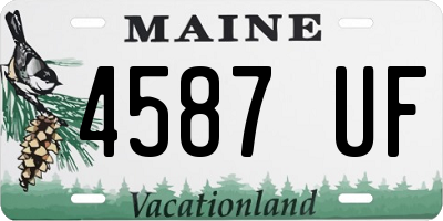 ME license plate 4587UF