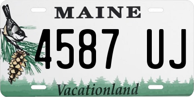 ME license plate 4587UJ