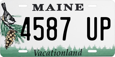 ME license plate 4587UP