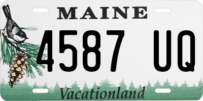 ME license plate 4587UQ