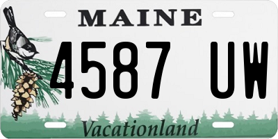 ME license plate 4587UW