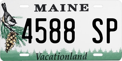 ME license plate 4588SP