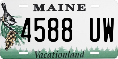 ME license plate 4588UW