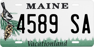 ME license plate 4589SA