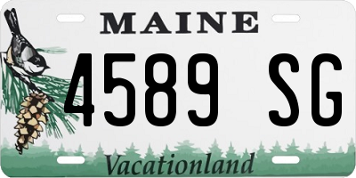 ME license plate 4589SG