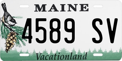 ME license plate 4589SV