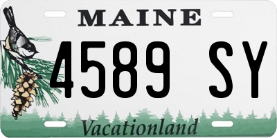 ME license plate 4589SY