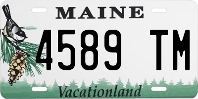 ME license plate 4589TM