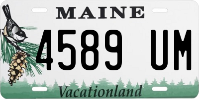 ME license plate 4589UM