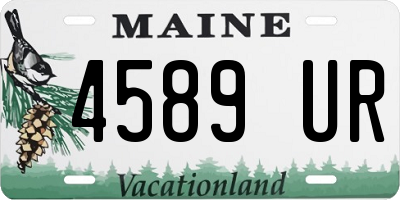 ME license plate 4589UR