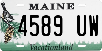 ME license plate 4589UW
