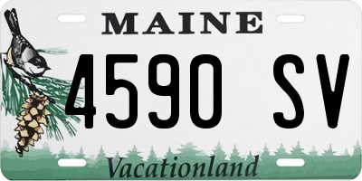ME license plate 4590SV