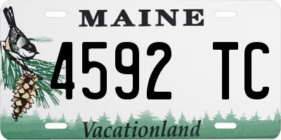 ME license plate 4592TC