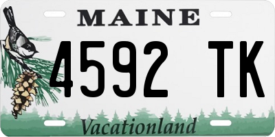 ME license plate 4592TK