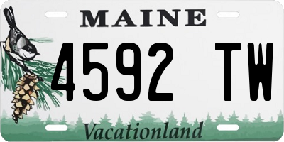 ME license plate 4592TW