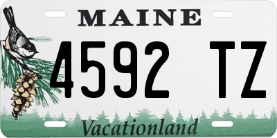 ME license plate 4592TZ