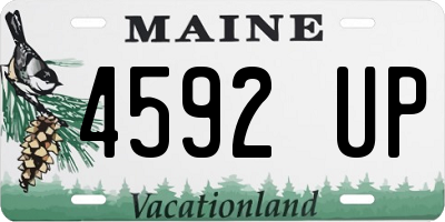 ME license plate 4592UP