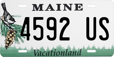ME license plate 4592US