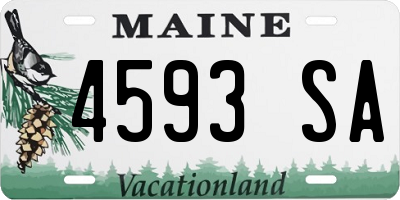 ME license plate 4593SA