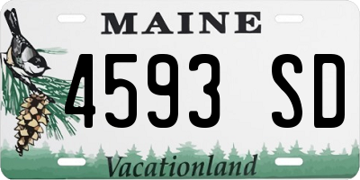 ME license plate 4593SD