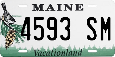 ME license plate 4593SM
