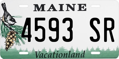 ME license plate 4593SR