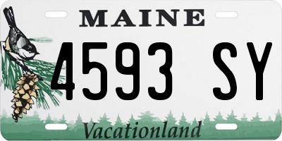 ME license plate 4593SY