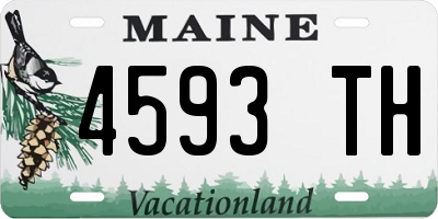 ME license plate 4593TH