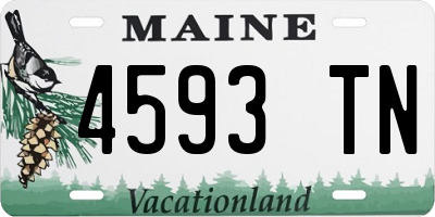 ME license plate 4593TN