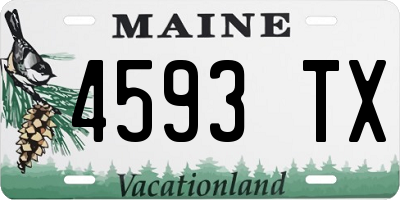 ME license plate 4593TX