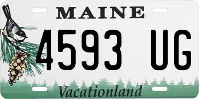 ME license plate 4593UG