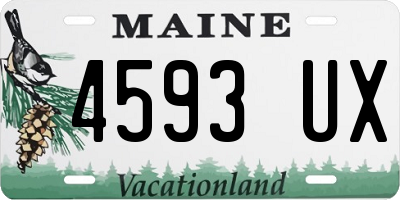 ME license plate 4593UX
