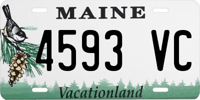 ME license plate 4593VC