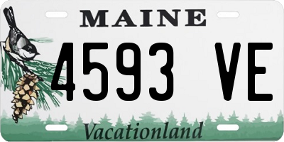 ME license plate 4593VE