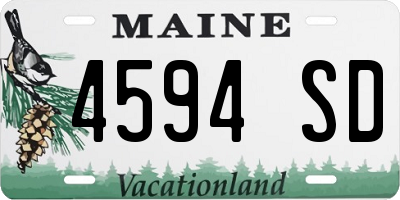 ME license plate 4594SD