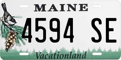 ME license plate 4594SE