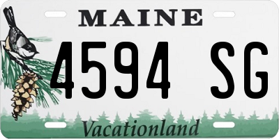 ME license plate 4594SG