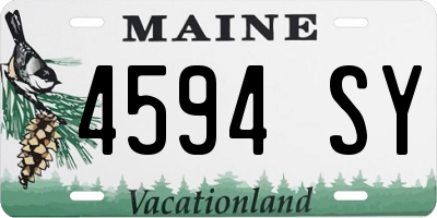 ME license plate 4594SY